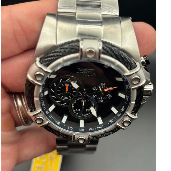 Invicta Bolt 25512 Mens 52mm Stainless Steel Chronograph Quartz 100m NIBWT - Picture 8 of 17